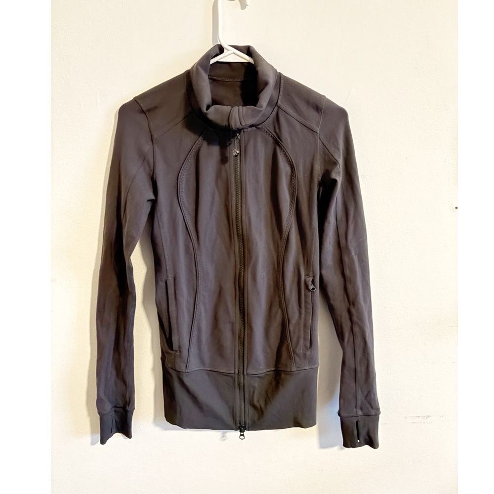 Lululemon Nice Asana Jacket Brushed‎ Fleece Gray